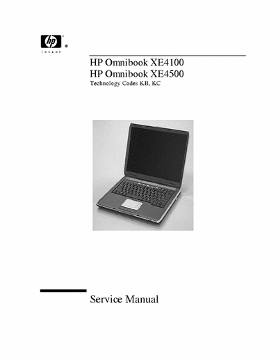 Hewlett & Packard HP Omnibook XE4100 (XE4500) Service Manual Technology Codes KB, KC - (2.962Kb) 2 Part File - pag. 110